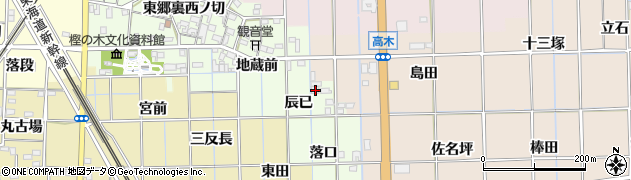 愛知県一宮市萩原町高松辰已15周辺の地図