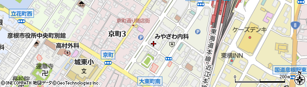クスリのアオキ　彦根駅前薬局周辺の地図