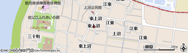 愛知県稲沢市祖父江町祖父江東上沼周辺の地図
