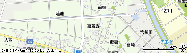 愛知県一宮市玉野（裏葭野）周辺の地図