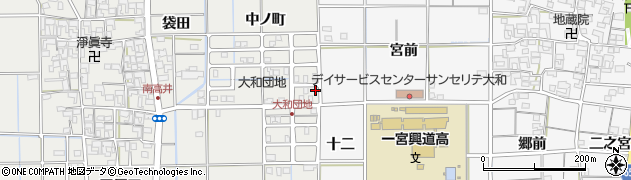 愛知県一宮市大和町南高井中ノ町113周辺の地図