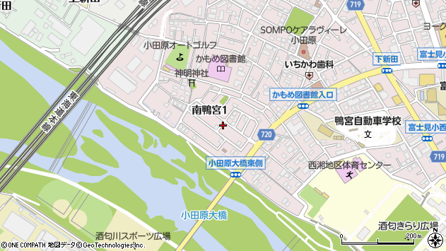 〒250-0875 神奈川県小田原市南鴨宮の地図