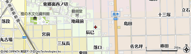 愛知県一宮市萩原町高松辰已16周辺の地図