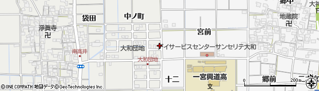 愛知県一宮市大和町南高井中ノ町98周辺の地図