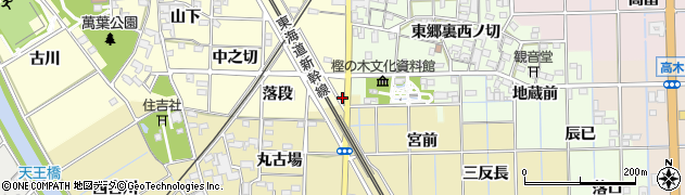 愛知県一宮市萩原町戸苅落段134周辺の地図