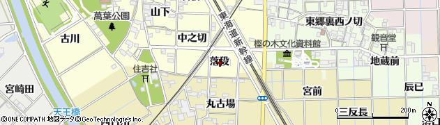 愛知県一宮市萩原町戸苅落段周辺の地図