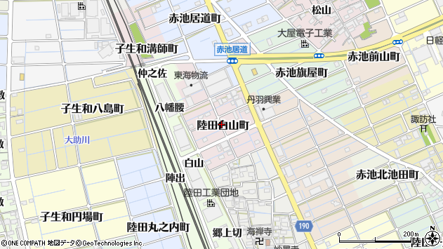 〒492-8037 愛知県稲沢市陸田白山町の地図