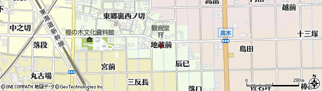 愛知県一宮市萩原町高松（地蔵前）周辺の地図