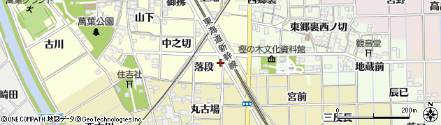 愛知県一宮市萩原町戸苅落段124周辺の地図