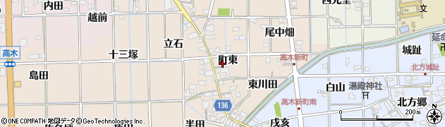 愛知県一宮市萩原町高木町東周辺の地図