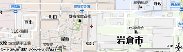 愛知県岩倉市野寄町（舟橋）周辺の地図