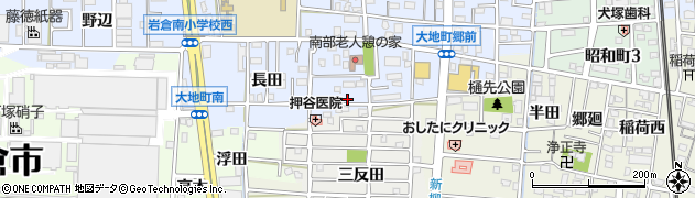 愛知県岩倉市大地町（江川前）周辺の地図