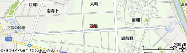 愛知県一宮市玉野（蓮池）周辺の地図
