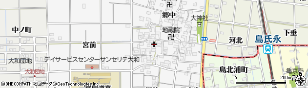 愛知県一宮市大和町於保郷中2361周辺の地図