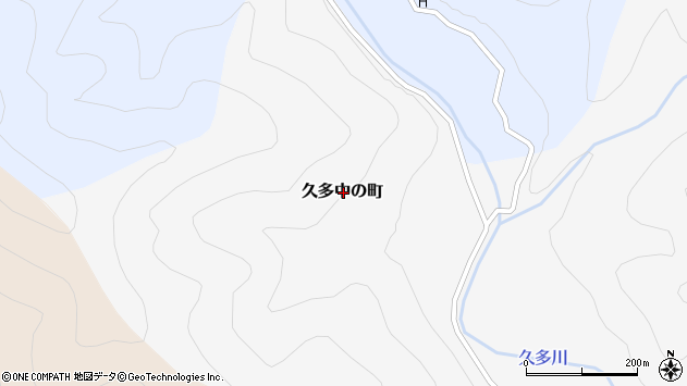 〒520-0464 京都府京都市左京区久多中の町の地図
