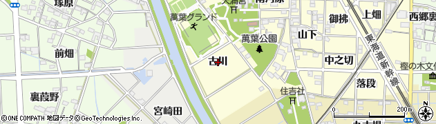 愛知県一宮市萩原町戸苅古川周辺の地図