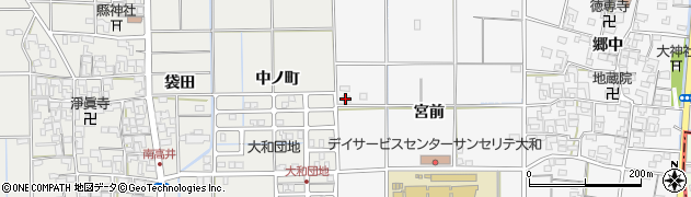 愛知県一宮市大和町於保（宮前）周辺の地図