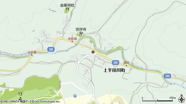 〒480-1211 愛知県瀬戸市上半田川町の地図