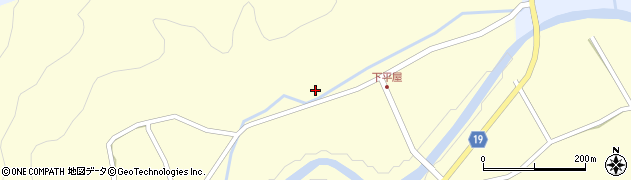 京都府南丹市美山町下平屋（上ノ山）周辺の地図