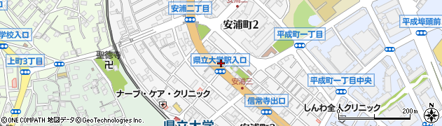 神奈川県横須賀市安浦町周辺の地図