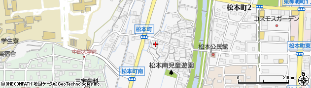 愛知県春日井市松本町687周辺の地図