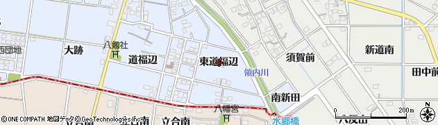 愛知県一宮市上祖父江東道福辺周辺の地図