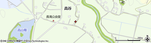 千葉県いすみ市高谷周辺の地図