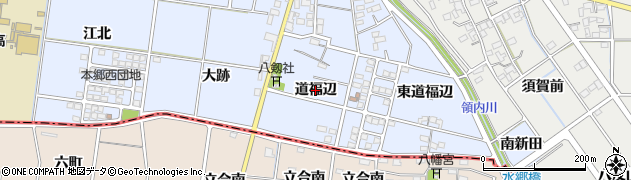 愛知県一宮市上祖父江（道福辺）周辺の地図