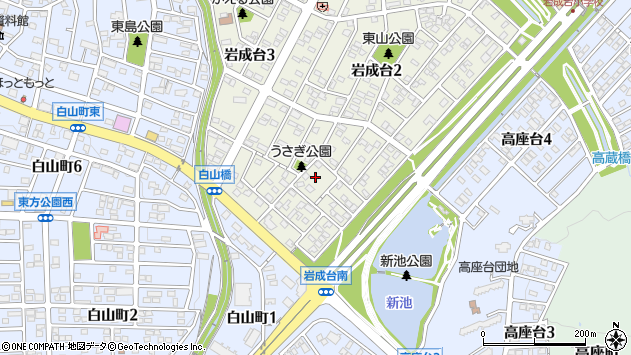 〒487-0033 愛知県春日井市岩成台の地図