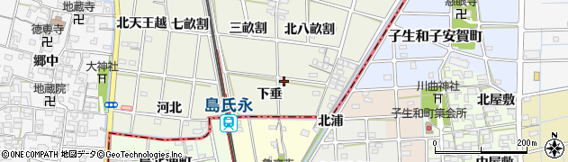 愛知県一宮市大和町氏永下垂周辺の地図