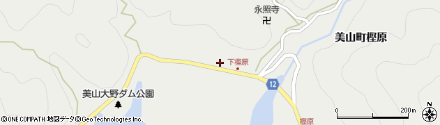京都府南丹市美山町樫原（中野田）周辺の地図