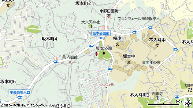 〒238-0043 神奈川県横須賀市坂本町の地図