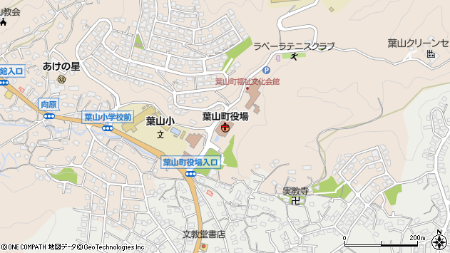 〒240-0100 神奈川県三浦郡葉山町（以下に掲載がない場合）の地図