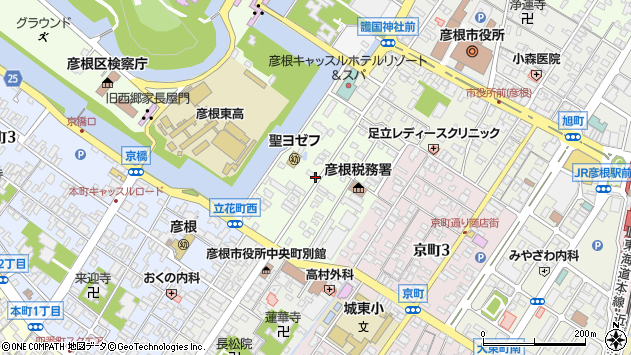 〒522-0062 滋賀県彦根市立花町の地図