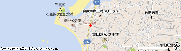 森戸神社周辺の地図