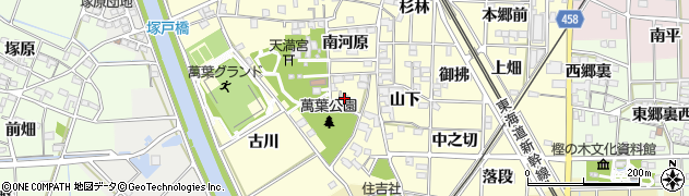 愛知県一宮市萩原町戸苅南河原593周辺の地図