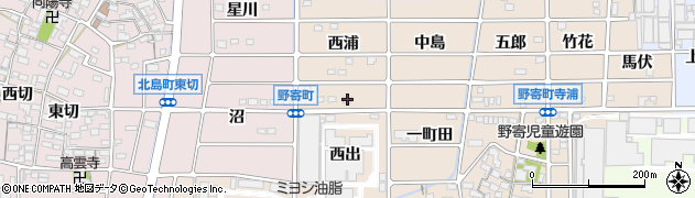 愛知県岩倉市野寄町西浦40周辺の地図