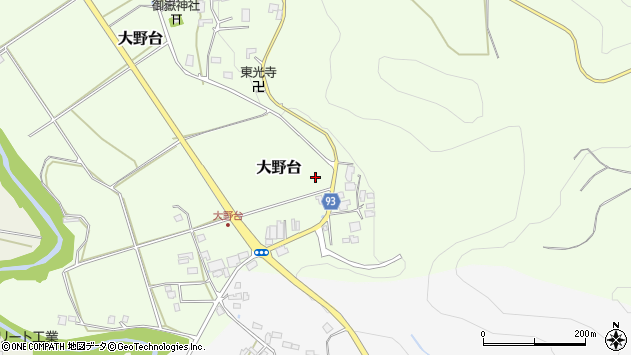 〒292-1151 千葉県君津市大野台の地図
