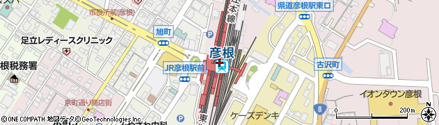 彦根駅周辺の地図