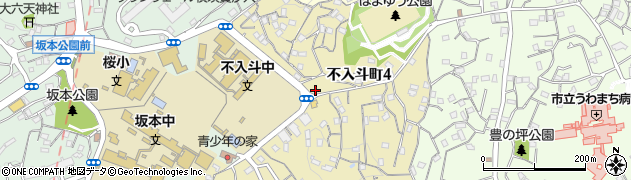 横須賀不入斗郵便局 ＡＴＭ周辺の地図