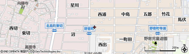 愛知県岩倉市野寄町西浦36周辺の地図