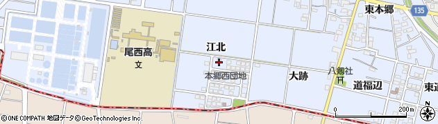 愛知県一宮市上祖父江（樋通）周辺の地図