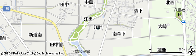 愛知県一宮市明地（江畔）周辺の地図