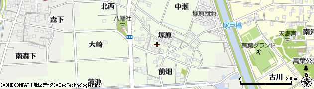 愛知県一宮市玉野塚原3602周辺の地図
