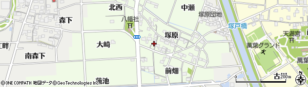 愛知県一宮市玉野塚原3593周辺の地図