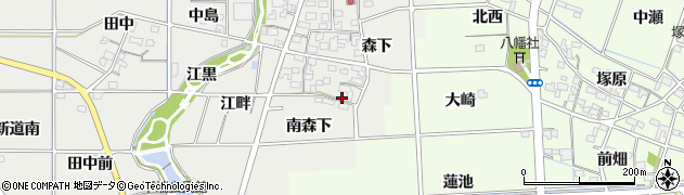愛知県一宮市明地森下7周辺の地図