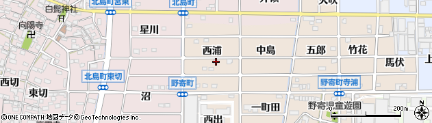 愛知県岩倉市野寄町西浦26周辺の地図