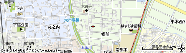 愛知県岩倉市大市場町（郷前）周辺の地図