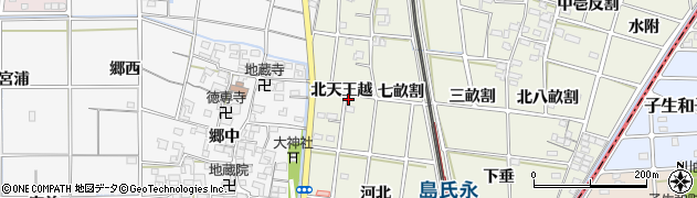 愛知県一宮市大和町氏永（北天王越）周辺の地図