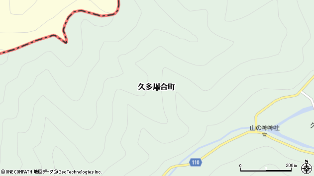 〒520-0461 京都府京都市左京区久多川合町の地図